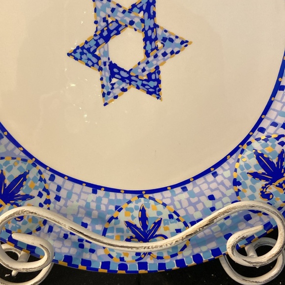 Chanukah Large Ceramic Serving Platter Tray Plate Festival of Lights - Picture 5 of 10